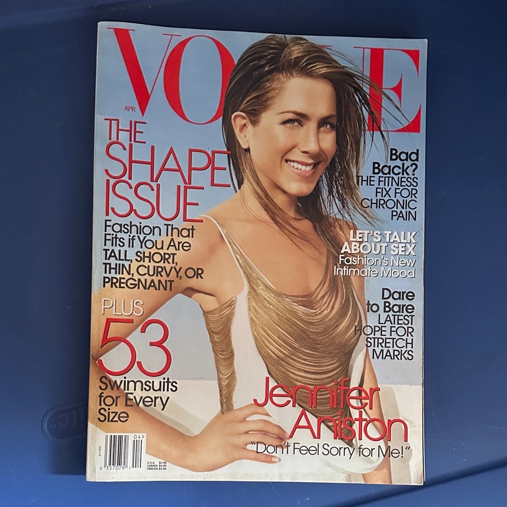 Vogue Magazine with Jennifer Aniston Cover